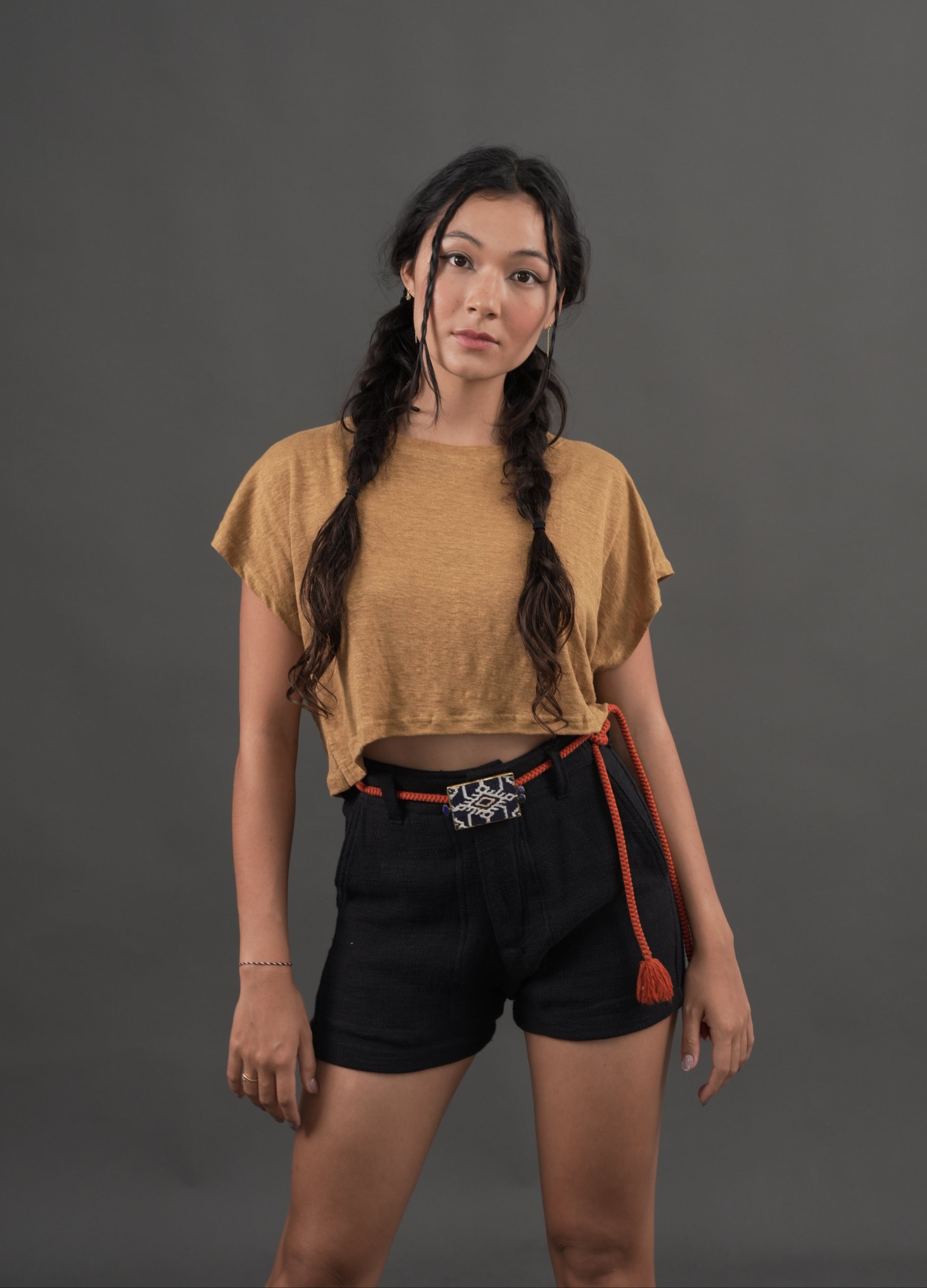 The Everyday Hemp Solid Crop Tee