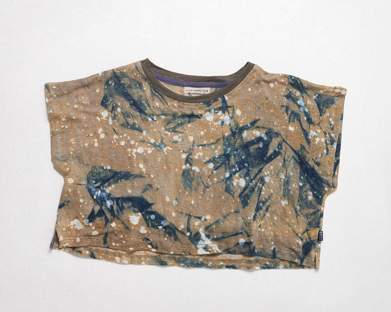 Hemp Galaxy Splatter Crop Tee