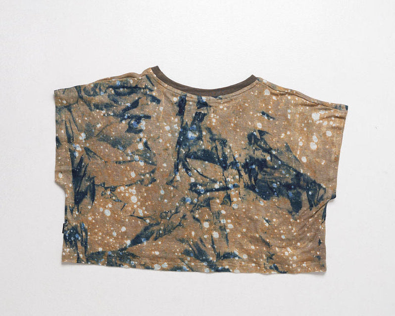 Hemp Galaxy Splatter Crop Tee