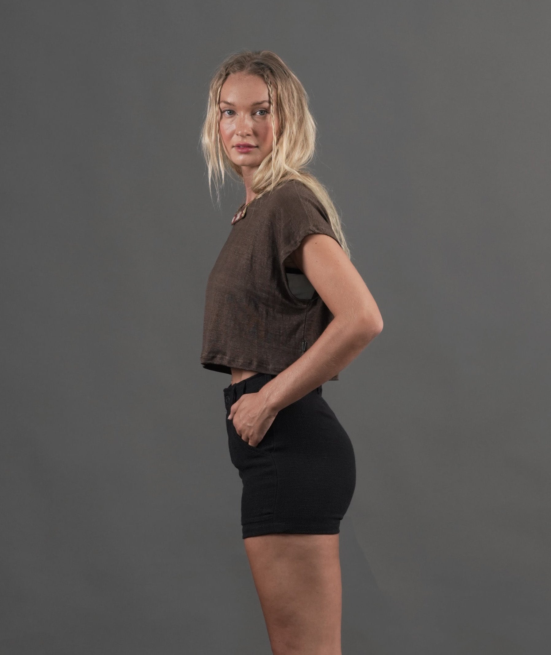 The Everyday Hemp Solid Crop Tee