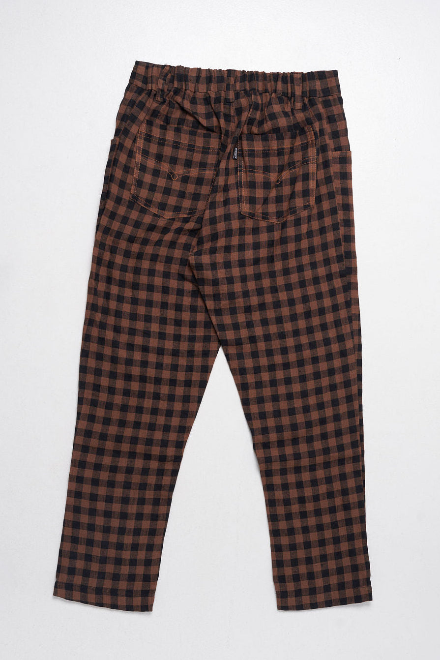 Snakebite Pants - Checkered Linen